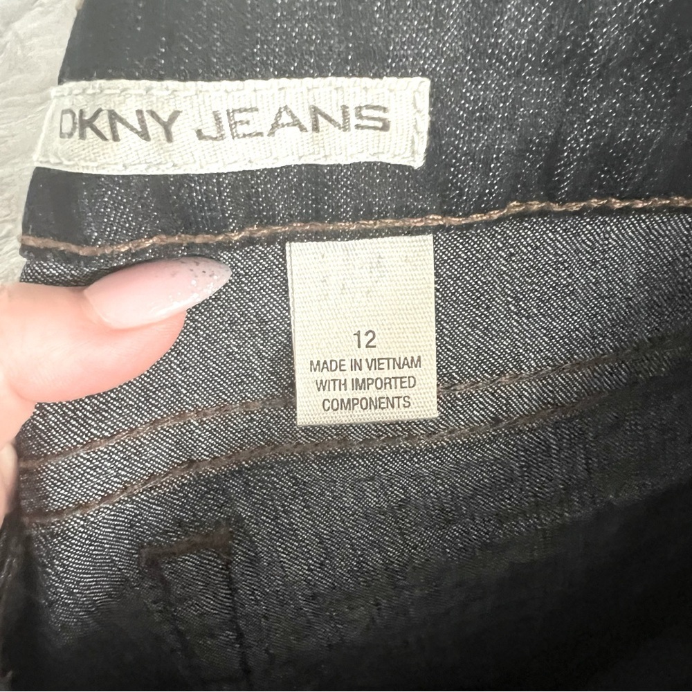 DKNY Denim Wide Leg Flare Jeans Size 12 - Picture 10 of 13